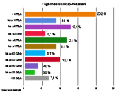 Tägliches Backup-Volumen (Grafik: speicherguide.de)