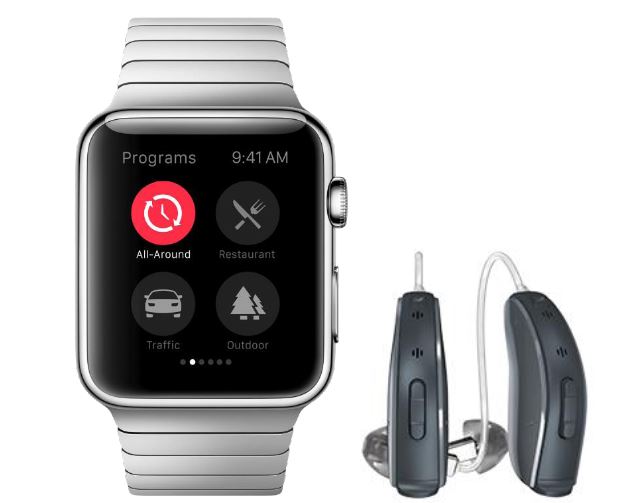 Linx-Hörgeräte verstehen sich als einzige mit der Apple Watch (Bild: Resound)