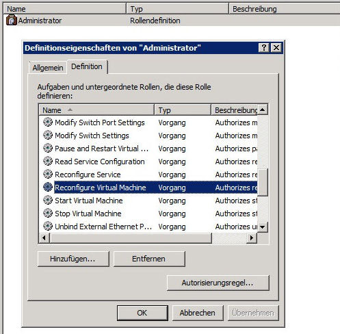 Der Authorisierungs-Manager (Authorization Manager – AzMan): Dieses Standard-Tool der aktuellen Windows-Server kann helfen, ganz spezifische Rollen für die VM-Administratoren festzulegen und durchzusetzen.