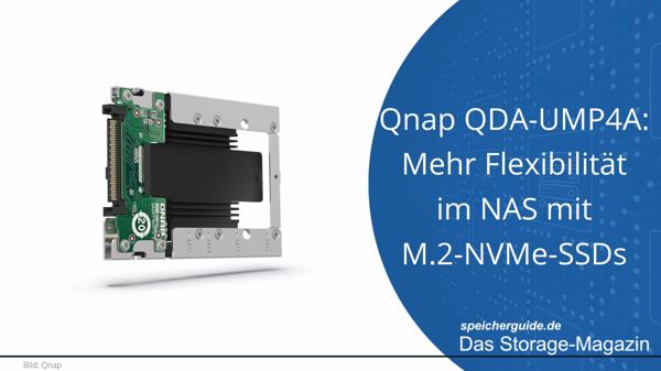 Qnap QDA-UMP4A: Mehr Flexibilität im NAS mit M.2-NVMe-SSDs