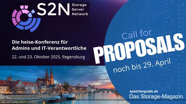 S2N 2025: Konferenz für Storage, Server, Network im Oktober in Regensburg