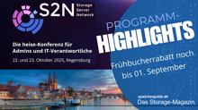 S2N 2025: Konferenz für Storage, Server, Network in Regensburg