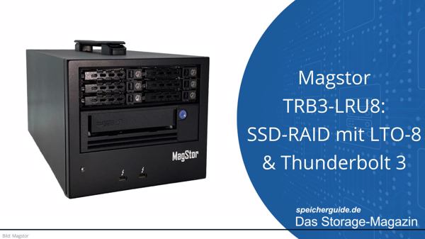 Magstor TRB3-LRU8: SSD-RAID mit LTO-8 und Thunderbolt 3
