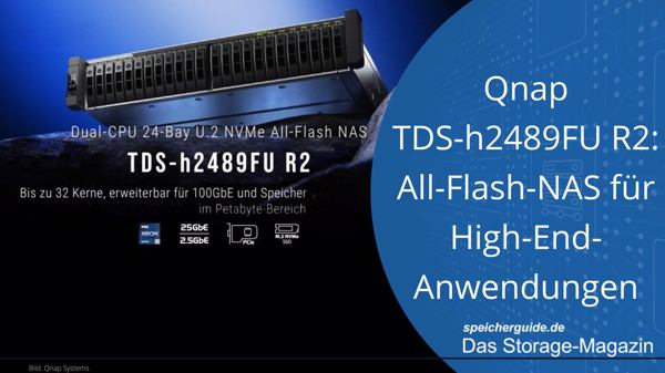 Qnap TDS-h2489FU R2: All-Flash-NAS für High-End-Anwendungen