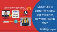 McDonald‘s: Sicherheitslücke legt Millionen Bewerberdaten offen