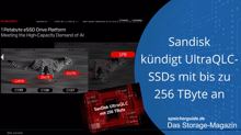 Sandisk kündigt UltraQLC-SSDs mit bis zu 256 TByte an