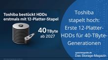 Toshiba stapelt hoch: Erstes 12-Platter-Design für 40-TByte-HDDs