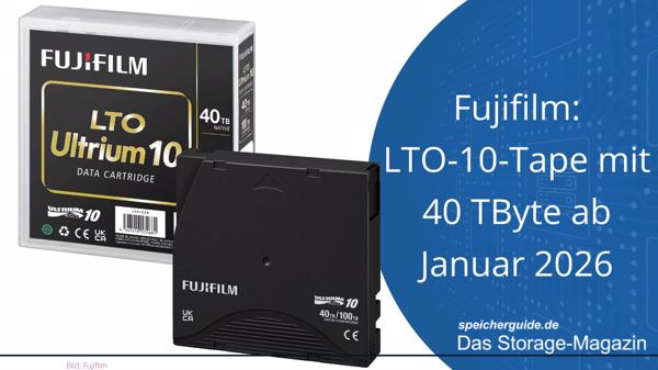 Fujifilm: LTO-10-Tape mit 40 TByte ab Januar 2026