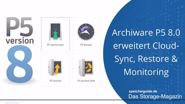 Archiware P5 8.0 erweitert Cloud-Sync, Restore & Monitoring