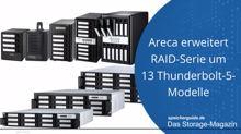 Areca erweitert RAID-Serie um 13 Thunderbolt-5-Modelle