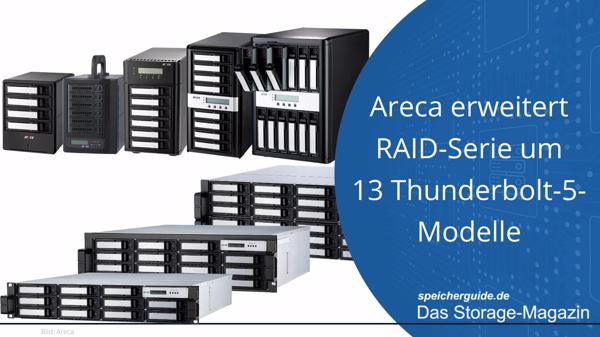 Areca erweitert RAID-Serie um 13 Thunderbolt-5-Modelle