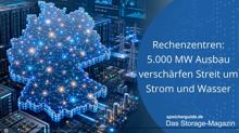 Datacenter: 5.000 MW Ausbau verschärfen Streit um Strom & Wasser