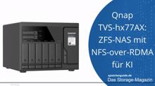 Qnap TVS-hx77AX: ZFS-NAS mit NFS-over-RDMA für KI