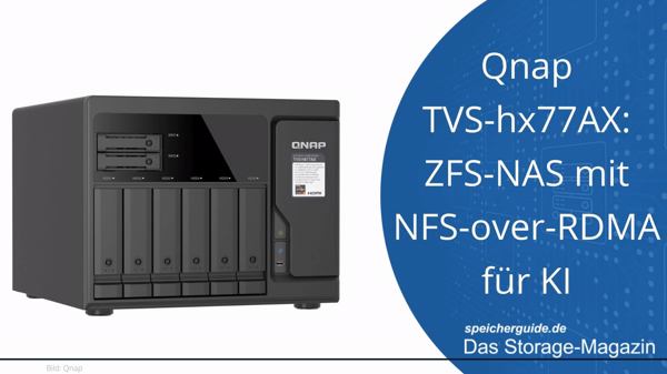 Qnap TVS-hx77AX: ZFS-NAS mit NFS-over-RDMA für KI