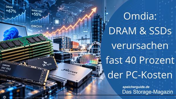 Omdia: DRAM und SSDs verursachen fast 40 Prozent der PC-Kosten