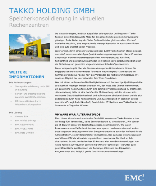 EMC: Speicherkonsolidierung in virtuellen Rechenzentren